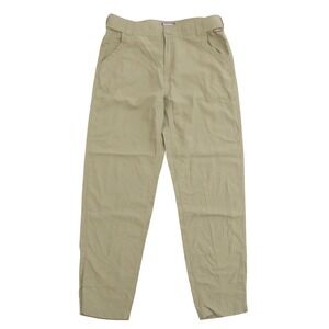 Simms Mens Fishing Pants Tan Nylon Snap Button Ankle Size XL